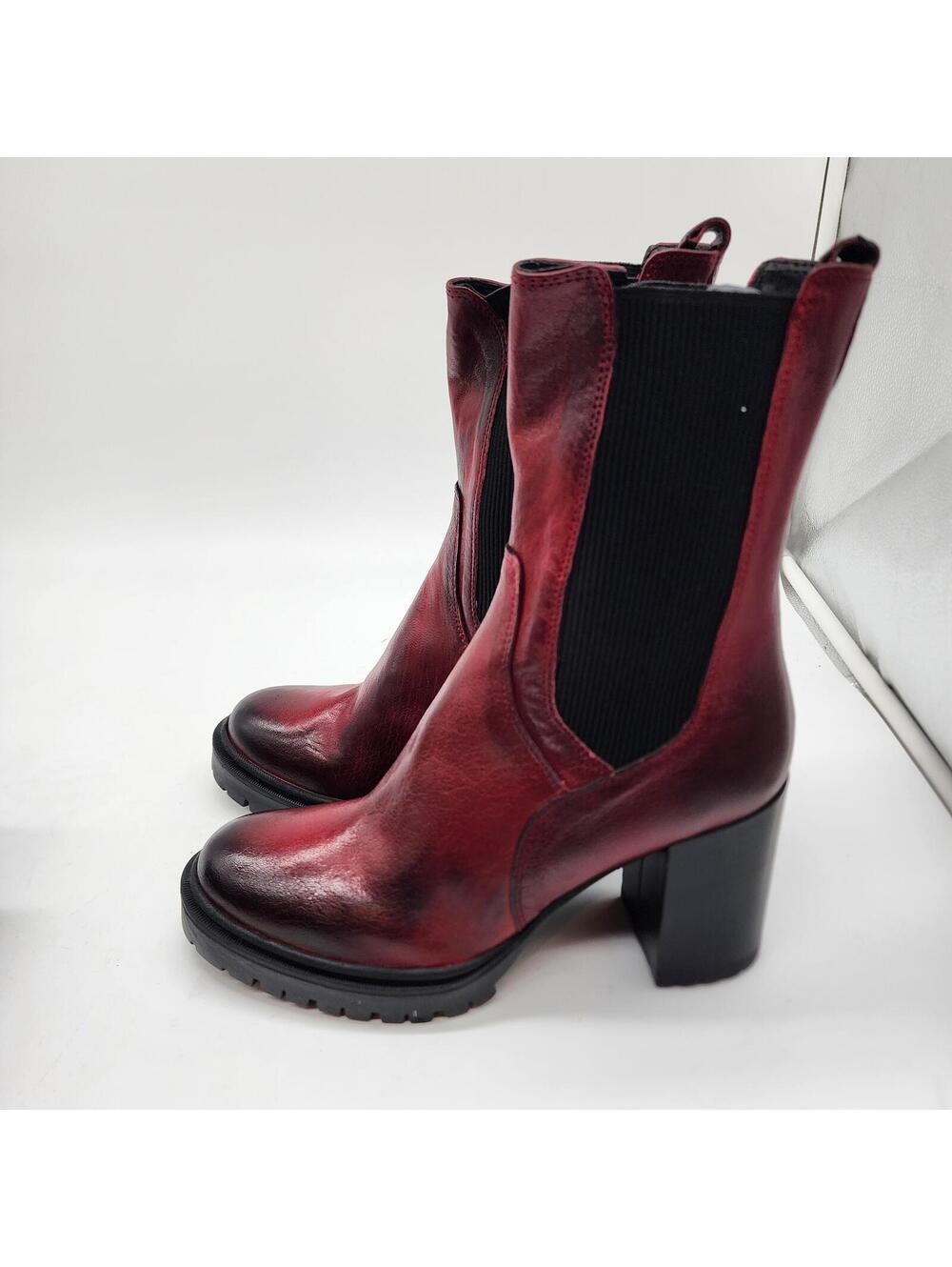 New made in Italy EMANUELE CRASTO Italy Leather Chelsea Boots 10 - Picture 4 of 10